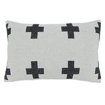 Fennco Styles Black & White Reversible Plush Sign Decorative Throw Pillow 16"W x 23"L