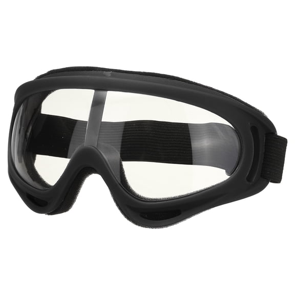 Uxcell Ski Goggles Snowboard Goggles with Clear Lenses Black