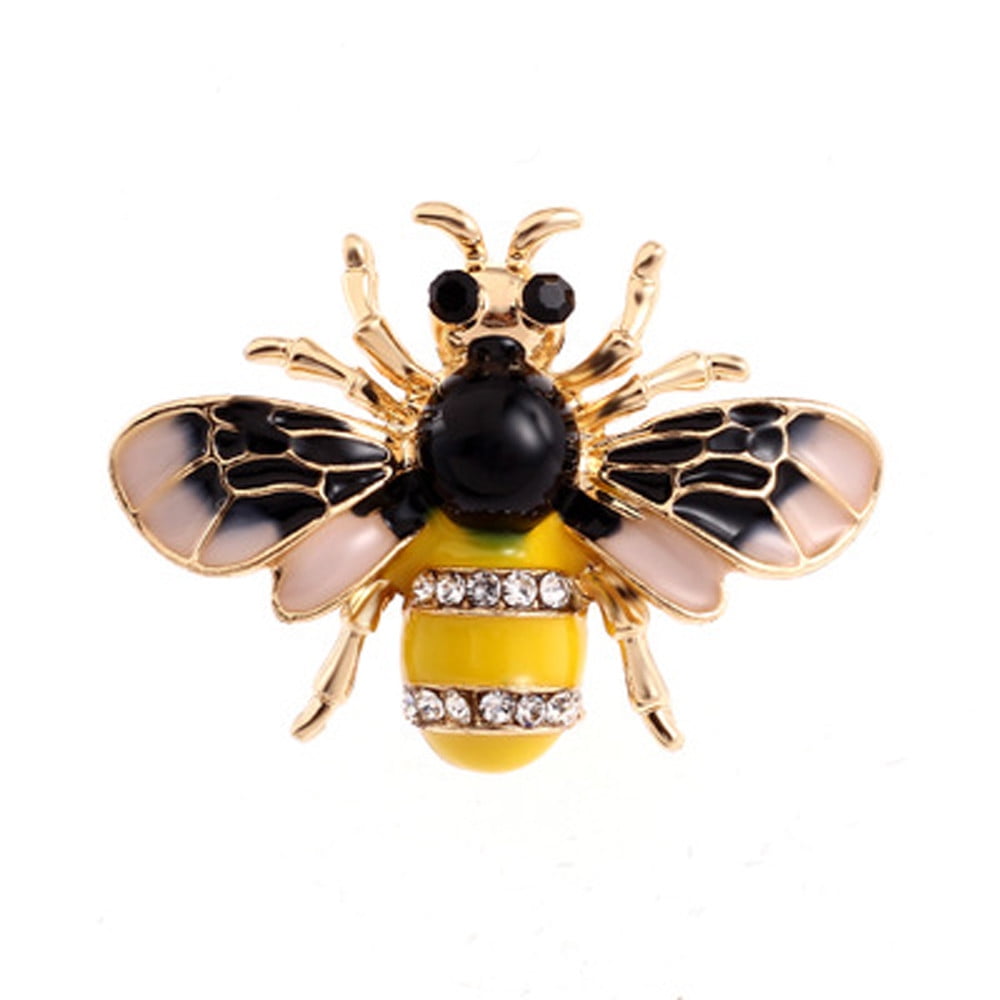 Rhinestone Bumble Bee Sweater Clip Bumble Bees Honey Bee Collar Pin