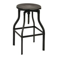 Eastvale 30" Metal Bar Stool, Antique Black Finish by Office Star Products