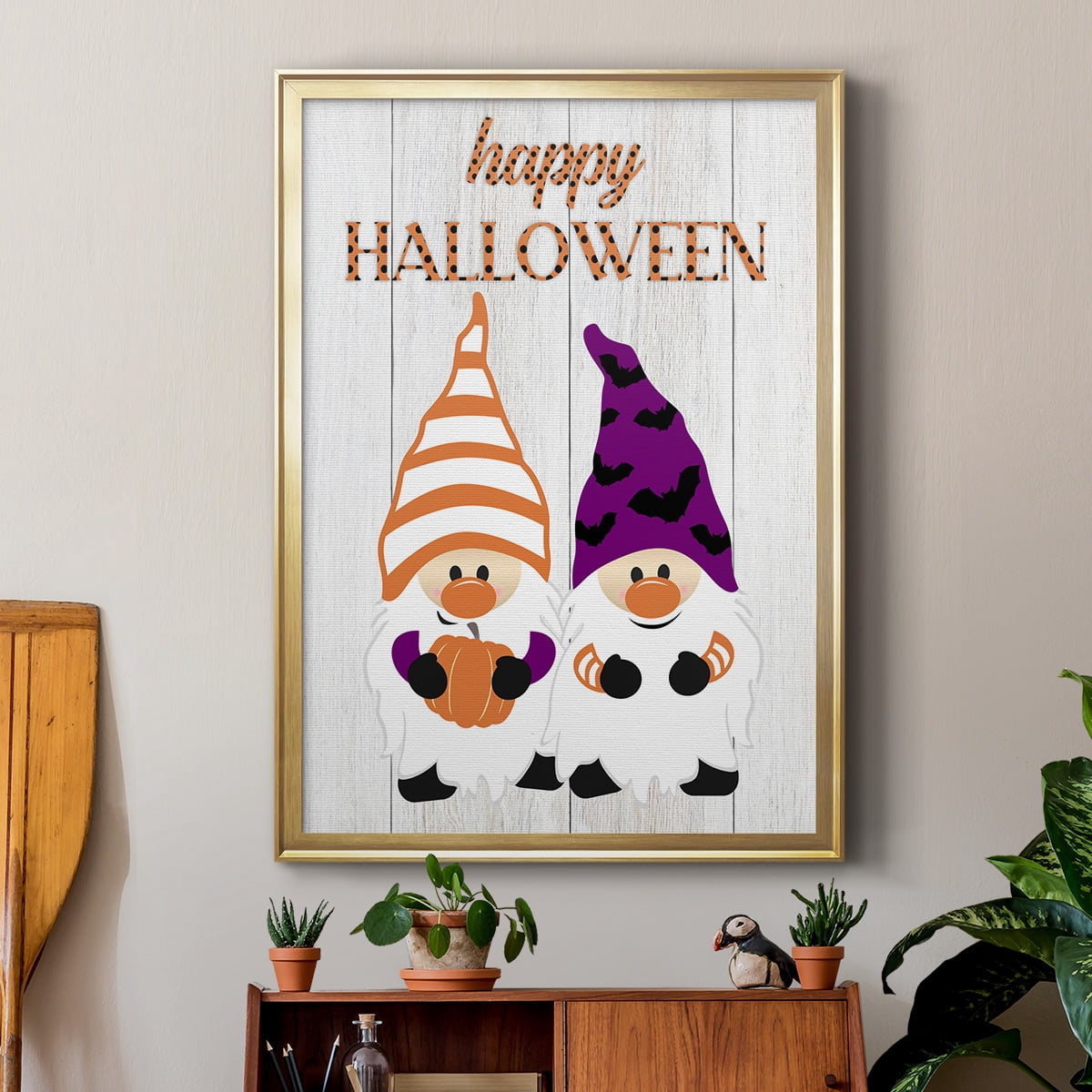 Halloween Gnomes Premium Framed Print - Ready to Hang