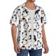 thumbnail image 2 of Balery Cute Penguins Camisa Casual de Manga Corta con Botones para Hombre, Texturizada, Estilo Cubano, para Playa, Verano-4X-Large, 2 of 5