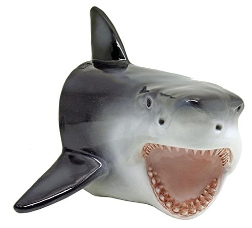 stuffed shark head wall decor