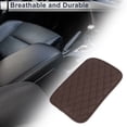 thumbnail image 2 of Unique Bargains Car Center Console Cover Center Console Cushion with Storage Bag 11.81"x7.87"x0.59" Dark Brown Nappa Leather, 2 of 7
