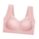 thumbnail image 2 of Sujetador deportivo tipo bralette sin costuras, cobertura total, para uso diario, para mujer, sin costuras Rosa, 2 of 9
