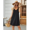thumbnail image 3 of EKOUAER Women's Nightgown Sleeveless Nightshirt V Neck Chemise Soft Print Night Dress Sleepwear with Pockets, 3 of 6