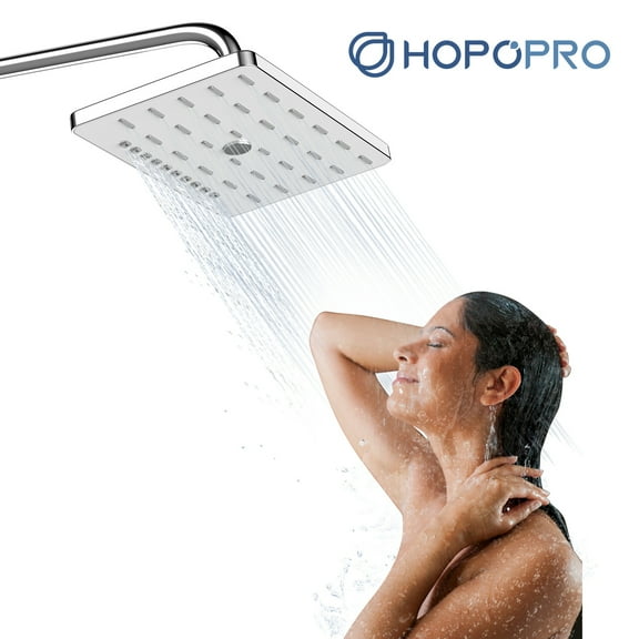 HOPOPRO 3 Spray Showerhead 12.6 inch Rectangle Rain Showerhead for Bathroom-Chrome Big Coverage