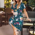 thumbnail image 3 of Easygdp Garden Gnomes In Flower para Vestido Transpirable de Mujer, Vestido Suelto de Manga Corta con Pliegues y Bolsillos para el Verano, 3 of 6