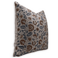 thumbnail image 2 of Fabdivine Block Print Throw Pillow Cover, 20x20 Inch Pure Linen Handmade Cushion Cover, Floral Print Boho Design Blue Pillow Cover for Sofa and Couch, 2 of 5