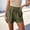 Army Green, variant on Womens Summer Elastic Waist Drawstring Shorts Ruffle Waist High Waisted Wide Leg Casual Beach Shorts with Pockets Watermelon Red