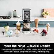 Ninja CREAMi Deluxe Ice Cream & Frozen Treat Maker for Ice Cream, Sorbet, Milkshakes, Frozen Yogurt, More, 11-in-1, XL Capacity, Silver, Includes (2) Family-Sized 24 oz. Tubs, NC501