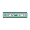 thumbnail image 2 of Seas the Day Novelty Decor, Metal Wall Sign - 4x18 Inches, 2 of 4
