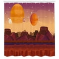 thumbnail image 3 of Ambesonne Outer Space Shower Curtain, Planetary Graphic, 69"Wx75"L, Dried Rose Marigold, 3 of 3