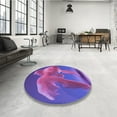 thumbnail image 4 of Ahgly Company Machine Washable Indoor Rectangle Transitional Dark Orchid Purple Area Rugs, 7' x 10', 4 of 7