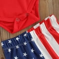 thumbnail image 5 of Aunavey Infant Baby Girl 4th of July Outfits Romper Flare Pants Bell-Bottom Leggings 2Piece Set, 5 of 6