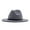 Grey, variant on Classic Wide Floppy Panama Hat Belt Buckle Wool Fedora Hat
