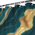 thumbnail image 3 of Teal Gold Marble Pattern Shower Curtain 72"x72" ,Bathroom Decorative Shower Curtains Set with 12 Hooks,Modern Waterproof Washable Shower Curtain, 3 of 6