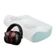 thumbnail image 2 of Almohadillas para los oídos con orificios para perforar las orejas, con cancelación de ruido, transpirables y ergonómicas, con espuma viscoelástica. Azul claro, 2 of 8