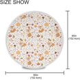 thumbnail image 2 of GZHJMY Autumn Leaves Pattern Round Tablecloth 60inch Indoor Wrinkle Free, Cute Foxes Circular Lace Table Cover Washable for Kitchen Party BBQ Dining Decor Home Decor, 2 of 7