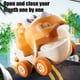 thumbnail image 4 of Coche de juguete de dinosaurio con cuerda | Abre la boca de forma interactiva | Juguete para empujar y jalar para niños pequeños | Desarrollo de la motricidad fina | 3 opciones de color, 4 of 5