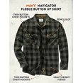 thumbnail image 3 of Legendary Whitetails Men's Standard Navigator Fleece Button Up Shirt, Night Forest Plaid Green, X-Large, 3 of 7