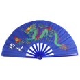 thumbnail image 1 of 1Pc Plastic Chinese Fan Kungfu Fan Martial Arts Fan Performance Fan Taichi Fan (Blue), 1 of 2