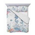thumbnail image 7 of Coastal Seahorse Twin XL Size Down Alternative Comforter, Lightweight Comforter Quilt Bedding Set with Pillow Shams Summer Beach Nautical Ocean Coral All Seasons Bed Comforter Duvet Insert 68"x98", 7 of 7