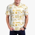 thumbnail image 2 of Balery Farm Bee Cute Honey Printed Men’s Short Sleeve Polo Shirt, Midweight Men's Shirt,Golf Polo shirts -3X-Large, 2 of 8