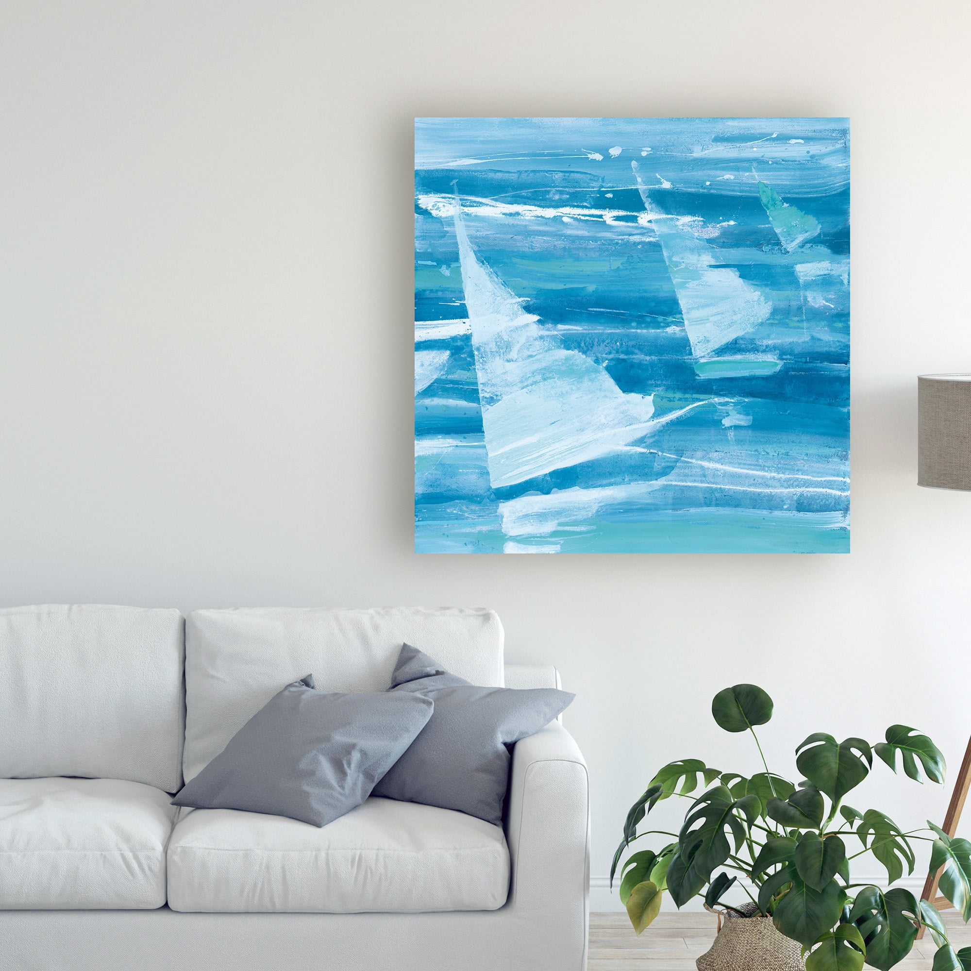 Trademark Fine Art 'Summer Sail II Blue' Canvas Art by Albena Hristova