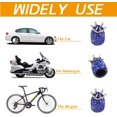 thumbnail image 2 of Car Wheel Tire Valve, 4 Pack Handmade Crown Crystal Rhinestone Car Stem Air Caps Cover, Attractive Dustproof Bling Car Accessories, Universal for Most Vehicles-Crown, Dark Blue, 2 of 4