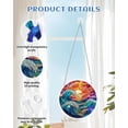 thumbnail image 3 of Clearance！Acrylic Suncatcher Jigsaw Puzzle-Emerald Flame Hummingbird, Window Suncatcher Acrylic Puzzle, DIY Suncatcher Kits for Adults, Home Decor Gift for Women, Mom, Friends (7.4 in), 3 of 8