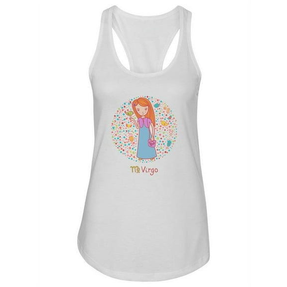 Cute Zodiac Sign Virgo. Tank Women -Image by Shutterstock, Female XX-Large
