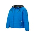 thumbnail image 3 of Men Winter Down Hooded Jacket Solid Color Long Sleeves Zip Up Outerwear Warm Coat with Pockets, 3 of 6