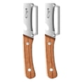thumbnail image 1 of 2PC Stainless Steel Vegetable Peeler for Kitchen with Wooden Handle and Bottle Opener, 1 of 6