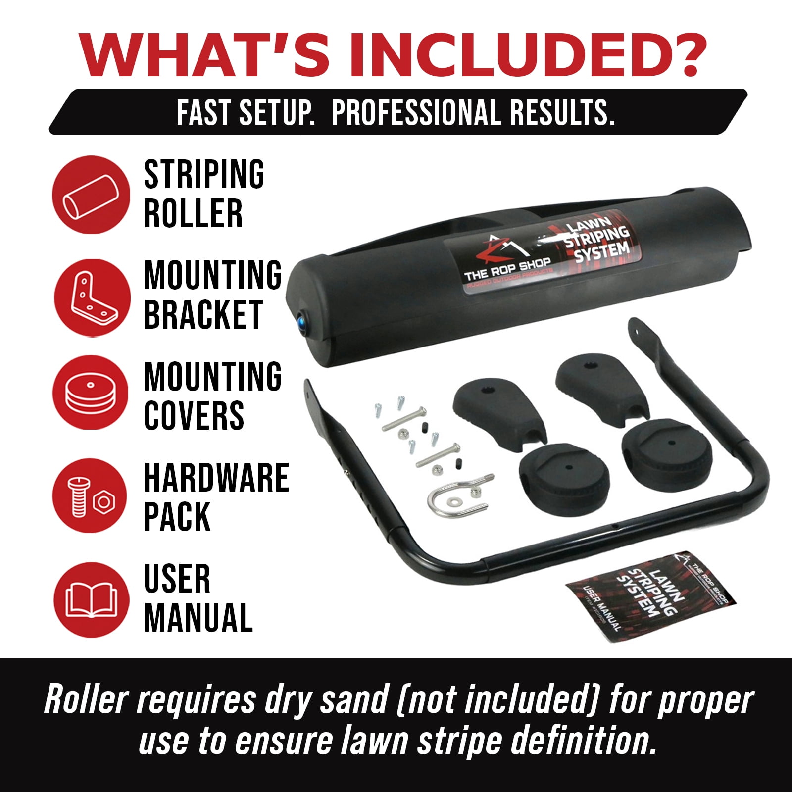 The ROP Shop Lawn Striping Kit fits 21" and 22" Toro Recycler Walk-Behind Mowers