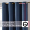 thumbnail image 2 of THD Lawrence 100% Blackout Thermal Grommet Window Curtain Panels for Bedroom and Living Room - Total Privacy and Energy Efficiency - Set of 2, 2 of 7