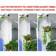 thumbnail image 4 of Colgadores resistentes para comederos de plantas y pájaros de fácil acceso, se cuelgan en altura y se bajan para regar o alimentar, paquete de 2 ganchos de polea retráctiles para jardín, 4 of 6
