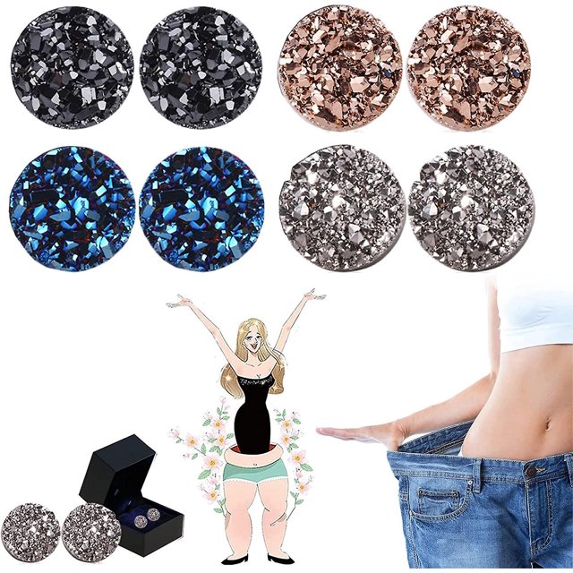 Magnetology Lymphvity Germanium Pendientes, Amo'thea Lymphactive Mag Studs 4 pares Pendientes de terapia magnética - 10 mm Kuyhfg Bienvenido a Kuyhfg