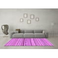 thumbnail image 3 of Ahgly Company Indoor Square Solid Purple Modern Area Rugs, 5' Square, 3 of 4