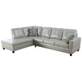 thumbnail image 2 of Star Home Living Corp Ben Faux Leather Left Sectional Sofa in Silver Powder, 2 of 5