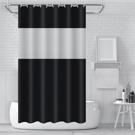 Japceit Splicing EVA Shower Curtain Waterproof Bathroom Curtain with Hooks No Punch Needed Thickened PEVA Liner for Home Bath and Decor Japceit Splicing EVA Shower Curtain Waterproof Bathroom Curtain with Hooks No Punch Needed Thickened PEVA Liner for Home Bath and Decor