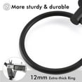 thumbnail image 3 of Black Towel Ring for Bathroom Towel Hanger Round Hand Towel Holder Wall Mount SUS304 Stainless Steel, A2180B-BK, 3 of 5