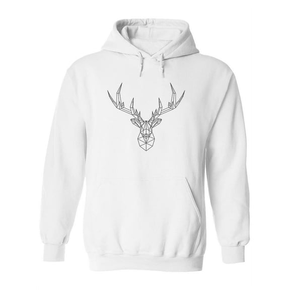Geometrical Deer Head Hoodie Women -Image by Shutterstock, Female x-Large