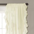 thumbnail image 2 of Lush Decor Reyna - Juego de Paneles de Cortina de Ventana con Volantes, par, 54 Pulgadas de Ancho x 108 Pulgadas de Largo, Color Marfil, Juego de Cortinas fluidas, Cortinas románticas con Volantes, 2 of 15