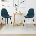 thumbnail image 4 of Gymax Dining Chairs Set of 4 Upholstered Fabric Chairs W/Metal Legs for Living Room Blue, 4 of 9