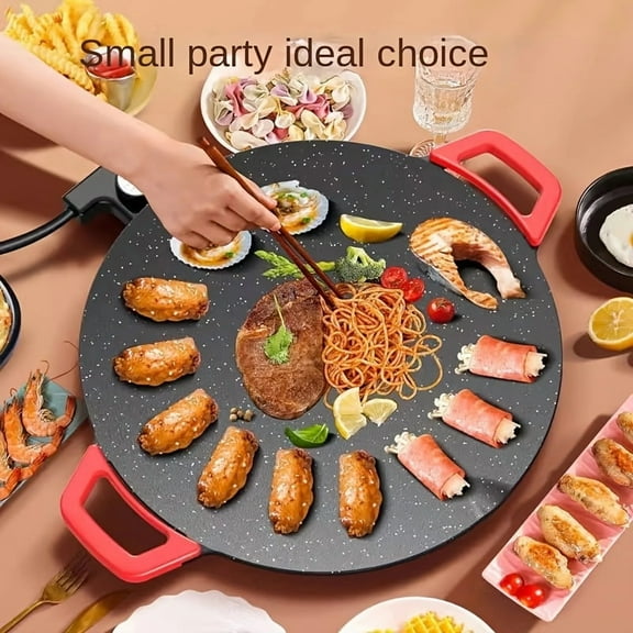 Home Cooking 2-in-1 Electric Grill & Baking Tray | Non-Stick Easy-Clean Household Griddle