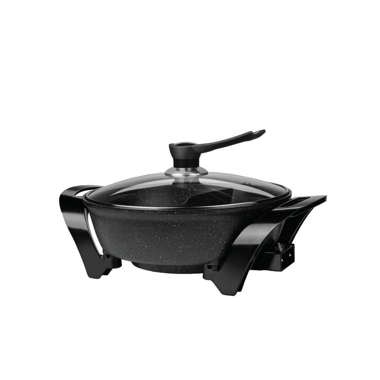 Brentwood SK-72BK Electric Non-Stick 6-Quart Shabu Shabu Pot with