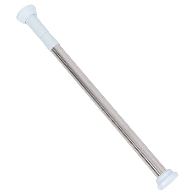HINTRMENT Lot de 1 Tringle à Rideau Télescopique Longueur Réglable Sans Perçage Requis Acier Inoxydable Argent 50-80cm