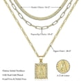 thumbnail image 5 of Women's Gold Layered Necklace Set Gold Plated Initial Pendant Necklace Paperclip Snake Necklace Silver Letters from Chain Necklace Jewelry Gift, 5 of 5