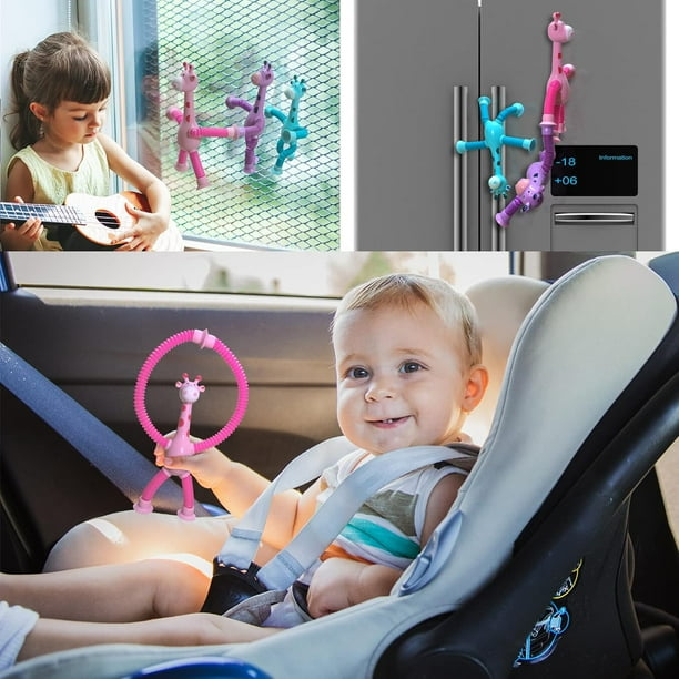 Giraffe Toy 4PCS Pop Tubes Sensory Toys for Toddlers Telescopic Suction Cup Sensory Toys for Autistic Children Fidget Toys Walmart